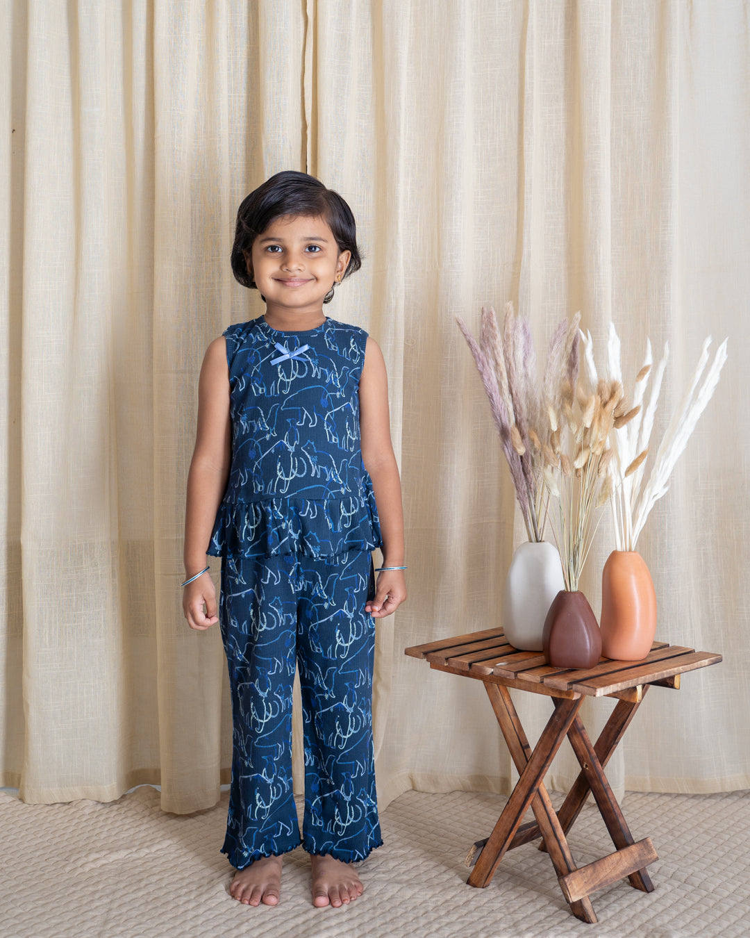 PEPLUM CO-ORD - Navy Blue