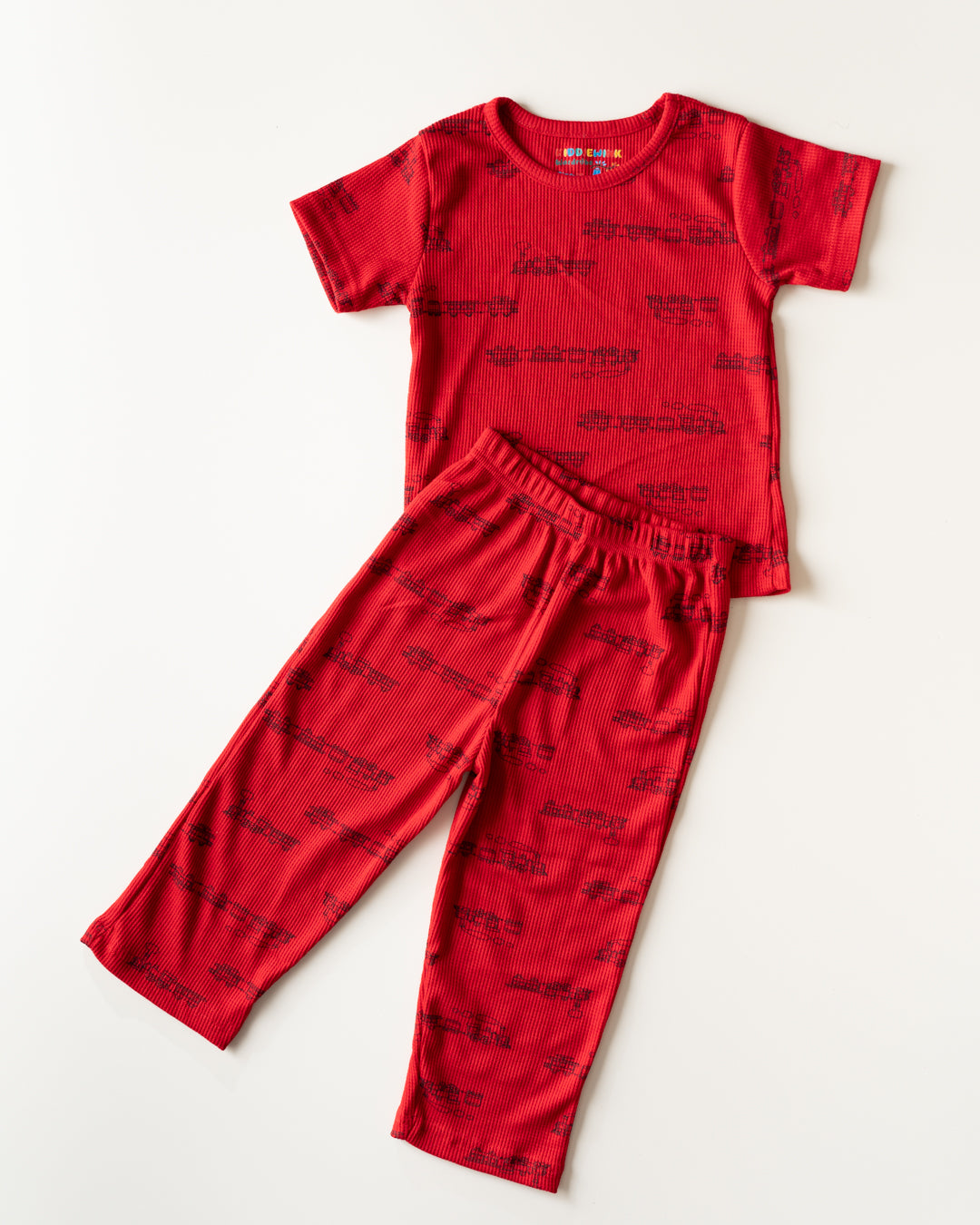 CO-ORD set- Half Sleeve T-shirt and Pant - Red