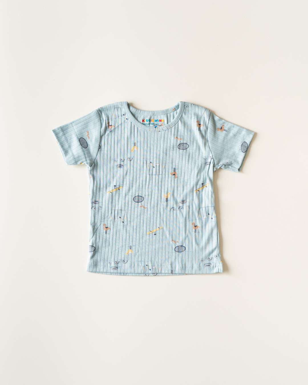 CO-ORD set- Half Sleeve T-shirt and Pant - Greyish Blue