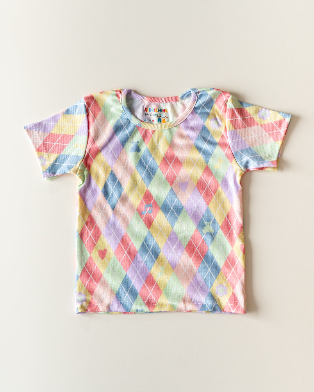 CO-ORD set- Half Sleeve T-shirt and Short - Multicolor Pastel