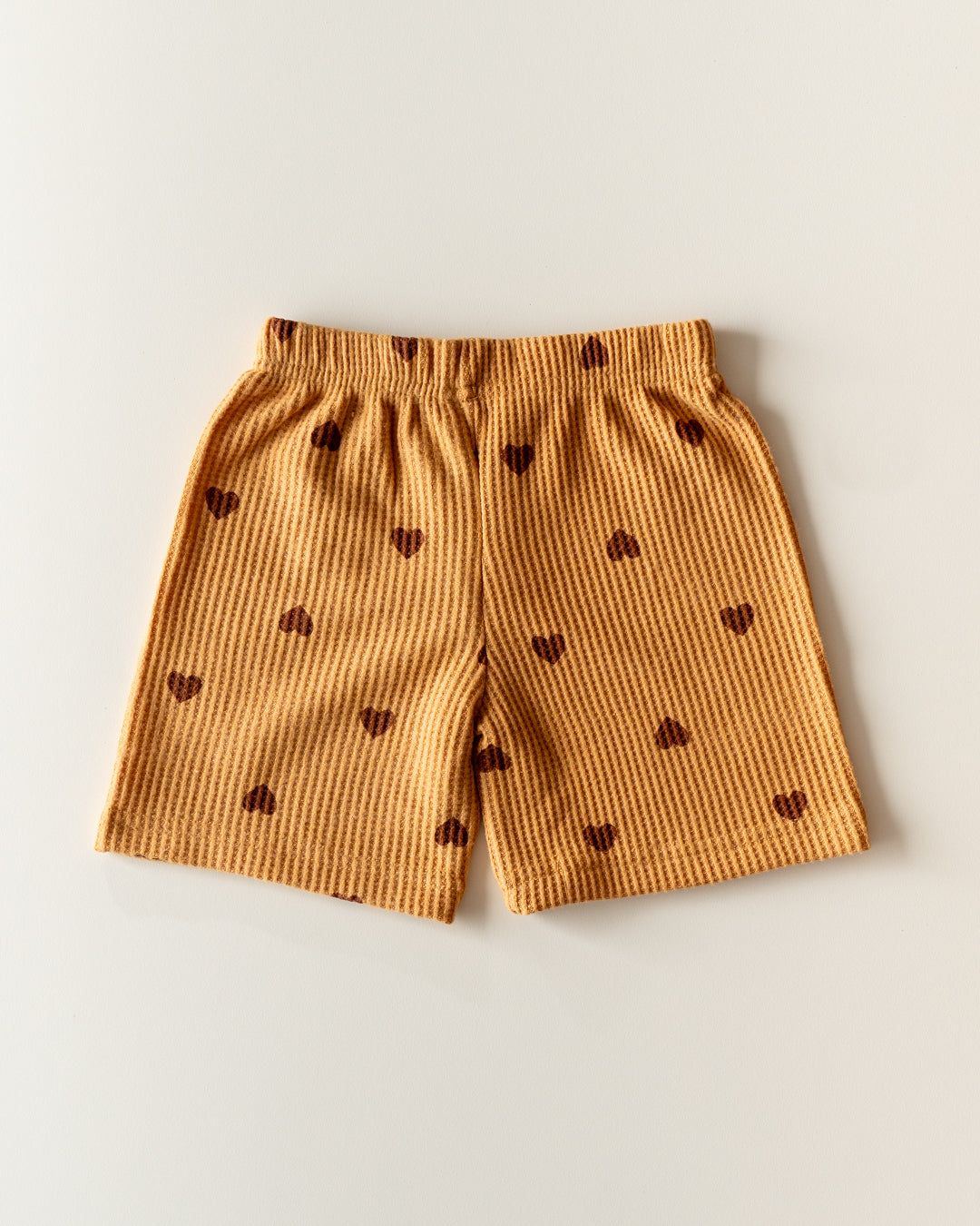 CO-ORD set- Half Sleeve T-shirt and Short - Mustard heart