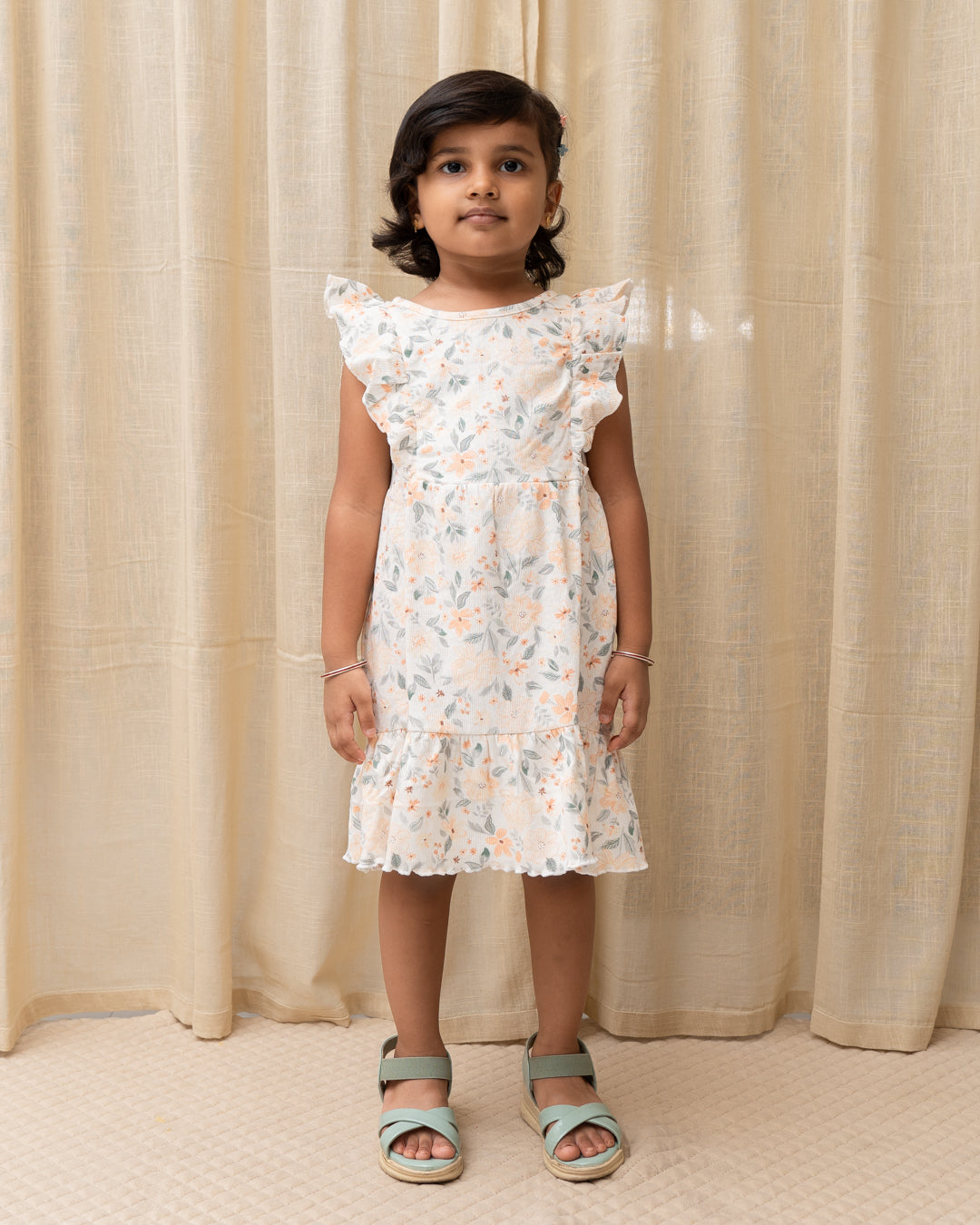 Tutu Frock - Half White Floral