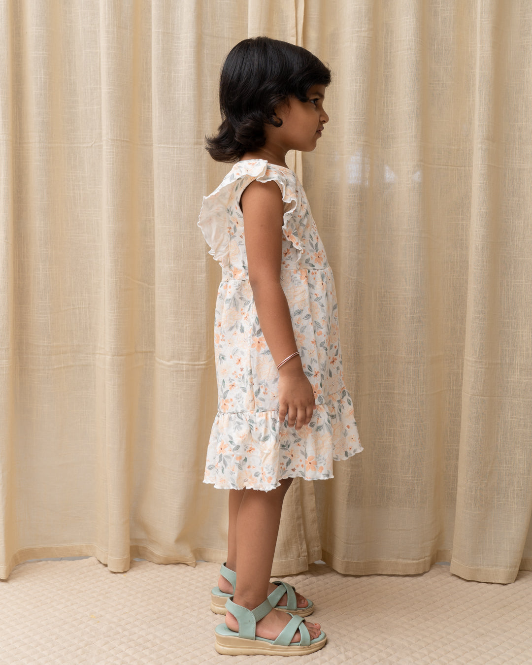 Tutu Frock - Half White Floral