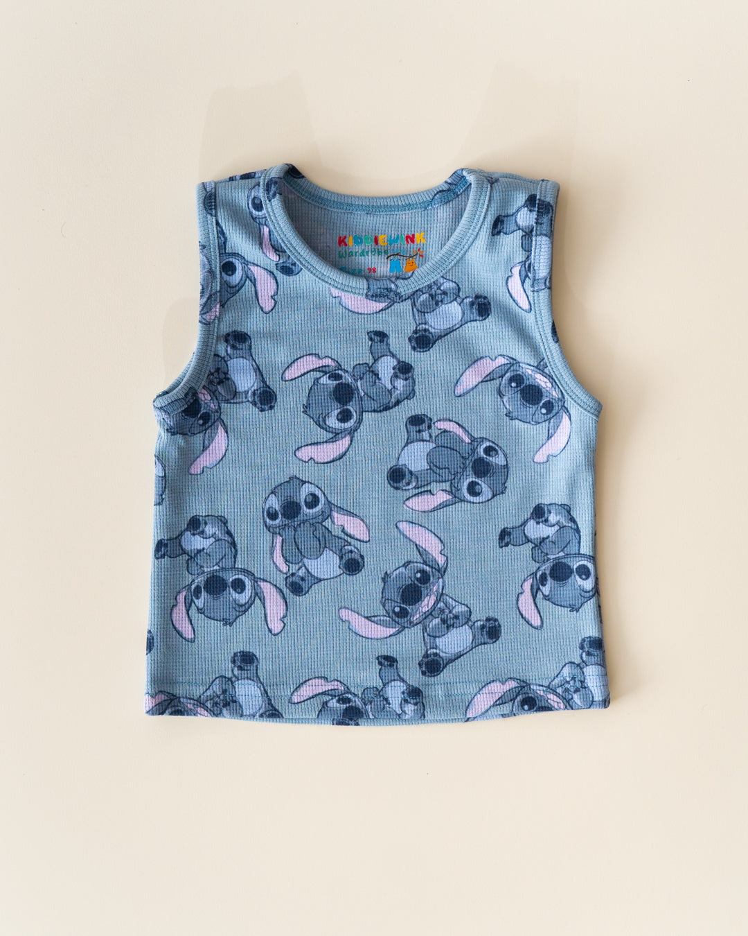 CO-ORD set- Sleeveless T-shirt and Short - Blue Stitch