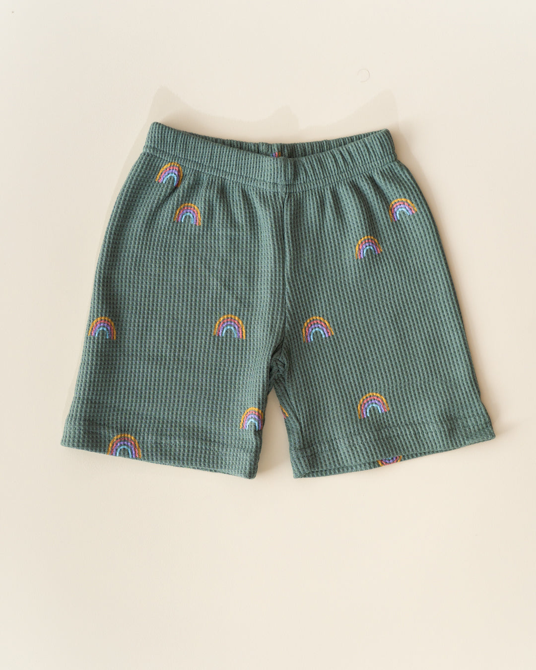 CO-ORD set- Half Sleeve T-shirt and Short - Teal Rainbow