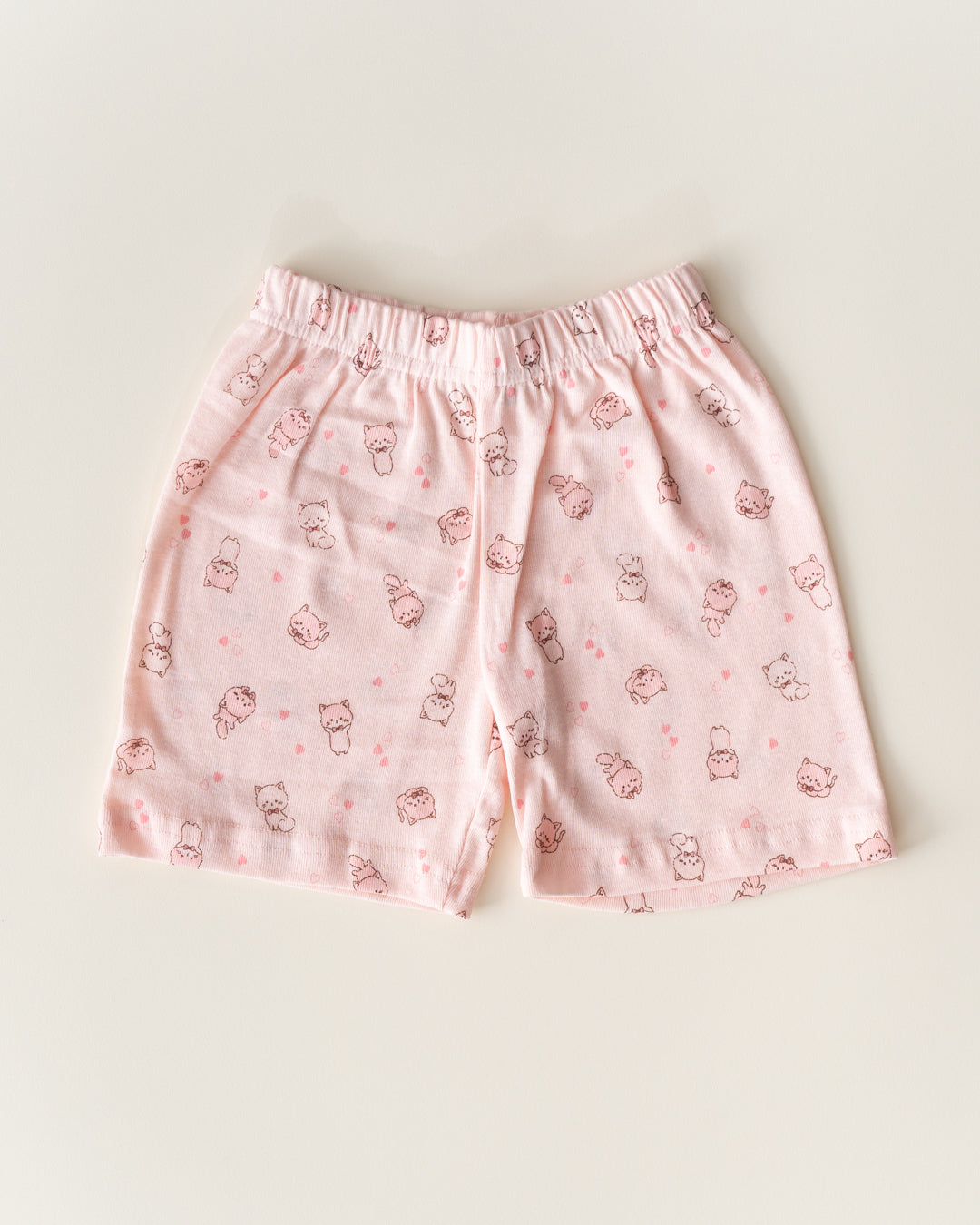 Lightweight CO-ORD set- Half Sleeve T-shirt and Short - Pastel Pink