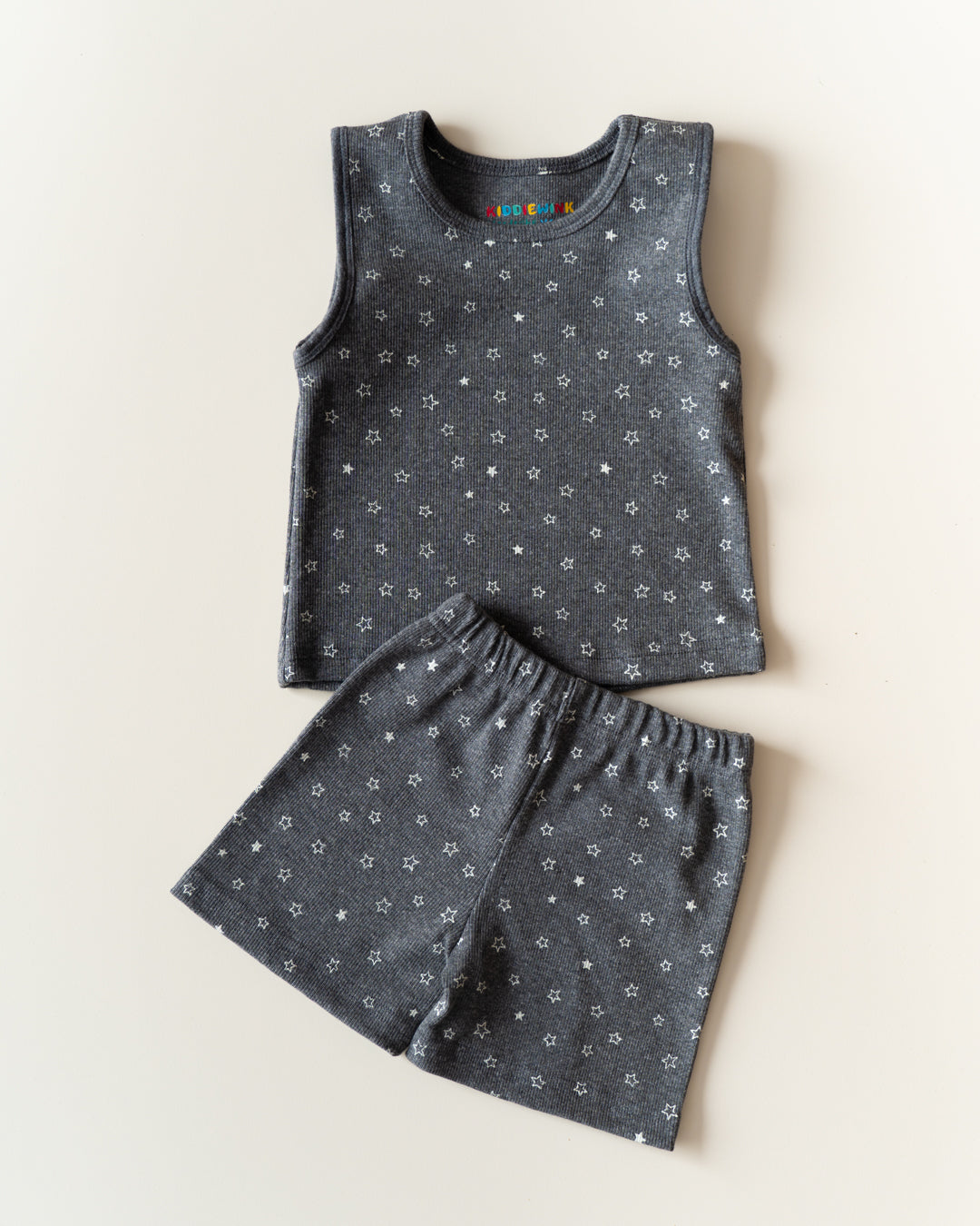CO-ORD set- Sleeveless T-shirt and Short - Grey Star