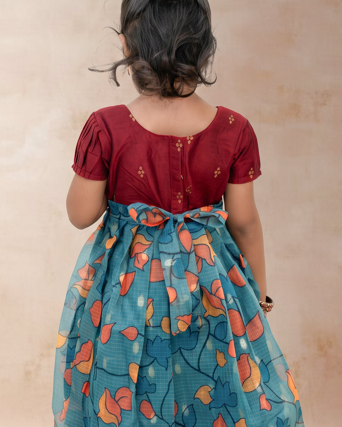 Ethnic frock - Maroon and Teal