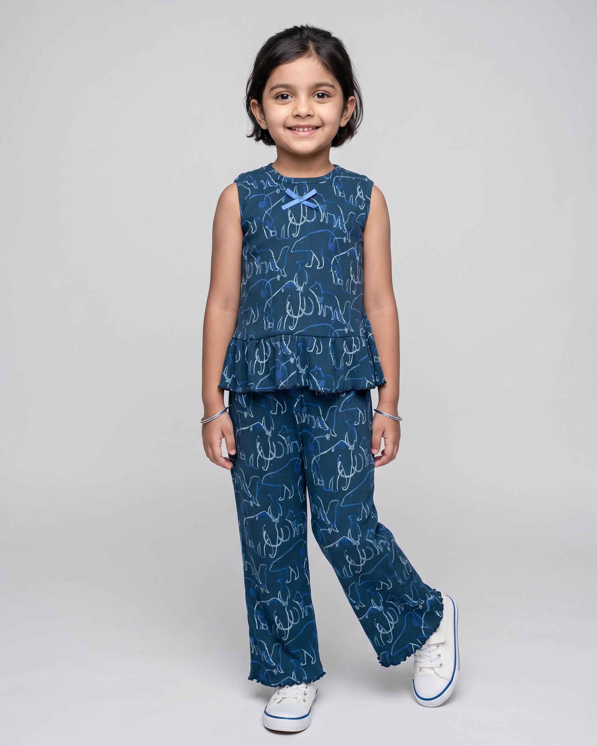 PEPLUM CO-ORD - Navy Blue