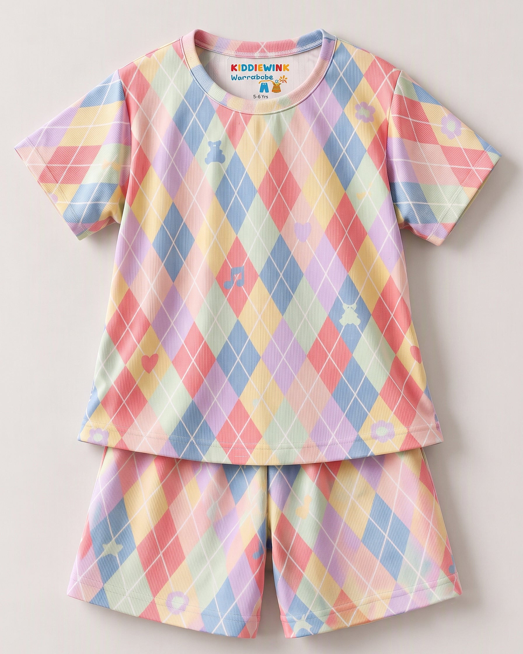 3 Set Combo! CO-ORD set - Half Sleeve T-shirt and Short | Multicolor Pastel, Black Dino & Blue Lightning